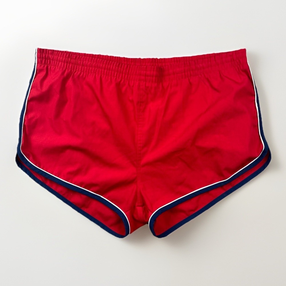 Vintage Buffums California Short Shorts Men Large Red Drawstrings 1970's